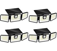 LUMISKY Conjunto de 4 focos solares con detector Negro 800LM