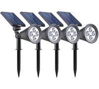 LUMISKY Conjunto de 4 focos solares Negro 100LM