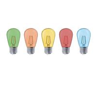 LUMISKY, Conjunto de 5 bombillas para guirnalda E27 PARTY BULB COLOR Multicolor