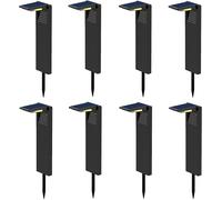 LUMISKY Conjunto de 8 balizas solares Negro 150LM