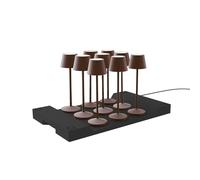 Lumisky EMILY VINTAGE - Juego de 9 lámparas de mesa inalámbricas LED blancas cálidas regulable (25 cm), color blanco cálido