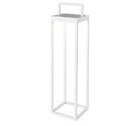 Lumisky Farol solar blanco chic de aluminio para plantar o fijar al suelo LED blanco cálido Big Hydra H50 cm con interruptor