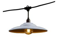 Lumisky, Guirnalda con pantalla de acero 6M 10xE27 BOWL GALVA LIGHT Gris