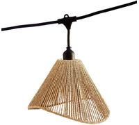 Lumisky Guirnalda luminosa conectable RAFFY LIGHT para exteriores, con pantalla de cuerda de estilo bohemio, 7 bombillas de filamento E27 LED blanco cálido, 6 m