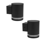 Lumisky Helio - Lote de 2 apliques de pared solares LED, color blanco cálido, 2 x H11,5 cm