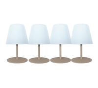 Lumisky - Juego de 4 lámparas de mesa (LED, color crema inalámbrica, regulable, 2 x TWINS CREAM H16 cm)