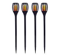 Lumisky - Juego de 4 mini antorchas solares (efecto llama, LED, 4 x Mini Maity, Sun, 70 cm), color blanco cálido