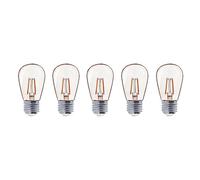 Lumisky, Juego de 5 bombillas vintage E27 PARTY BULB FILAMENT Blanco