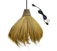 LUMISKY Lámpara colgante exterior con cable Madera D60 cm