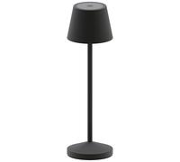 Lumisky Lámpara de mesa inalámbrica LED blanca cálida regulable EMILY H25cm, color negro