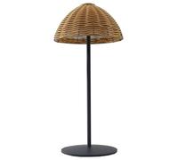 Lumisky Lámpara de mesa inalámbrica poliratán blanco regulable FAROE H30cm