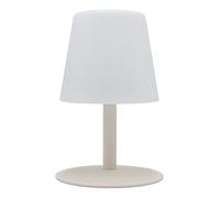 Lumisky Lámpara de mesa inalámbrica STANDY MINI con pie de acero color crema, LED blanco cálido/blanco regulable, altura de 25 cm
