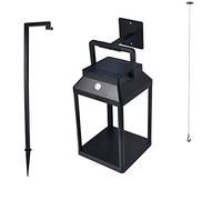 Lumisky Linterna LED de metal híbrido solar recargable en red con accesorios ALTEA H25cm