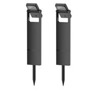Lumisky Lote de 2 balizas solares para plantar LED blanco cálido BRITY H49 cm Luz exterior, iluminación solar para jardín camino