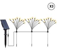 LUMISKY Lote de 9 Antorchas Solares Negro H70cm