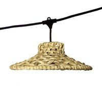 Lumisky Guirnalda De Luz Conectable Para Exteriores Con Sombra De Jacinto De Agua Natural Estilo Bohemio 7 Bombillas De Filamento Casquillo E27 Led Blanco Cálido Moorea Luz Conectable 6M