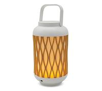 LUMISKY / LUMIJARDIN Lámpara portátil imitación madera efecto llama LED blanco cálido regulable SUKY H23cm