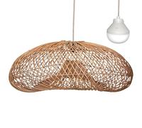 Lumisky Sevia Nomad - Lámpara de techo (ratán natural, con bombilla LED, color blanco y RGB nómada)