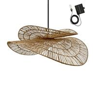 Lumisky SOLARA SOLAR - Colgante solar de yute natural con cable híbrido
