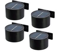 Lumisky SPOTIK H4,5 cm - Juego de 4 apliques de pared solares LED blanco cálido