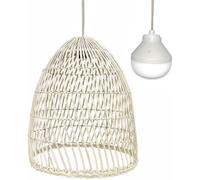 LUMISKY Suspensión de ratán natural Beige H45cm