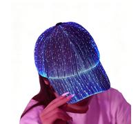 lumisonata Gorra de béisbol LED Rave - Sombreros brillantes de 7 colores | Recargable por USB | Accesorios para festivales de música para EDM/fiestas/raves | Accesorios de sombrero iluminado con