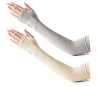 LumiSyne 2 Pares Mangas Del Brazo Hombre Mujere Protección UV UPF50+ Mangas De Compresión Largo Calentadores De Brazos Mangas De Enfriamiento Para Deporte Ciclismo Correr Baloncesto Tatuaje Cubierta