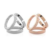 LumiSyne 2 Piezas Anillos De Bufanda Moda Tres Anillos Oro Plata Bufanda Hebilla Moderno Simple Triple Broches Para Bufanda De Seda Accesorios De Decoración Bufanda Clip Para Bufanda Pañuelo Chal Ropa