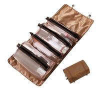 LumiSyne 4 En 1 Bolsa De Cosméticos Desmontable Bolsa De Aseo Colgante Et Enrollable Neceser De Viaje Bolsa De Maquillaje De Malla Portátil Plegable Bolsa De Aseo Neceser De Maquillaje Impermeable