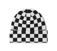 LumiSyne Beanie Gorros De Punto Hombre Mujer Patrón a Cuadros Tablero Ajedrez Doble Propósito Gorro con Puños y Slouch Beanie Tejido Doble Capa Gorro De Invierno Casquete Holgado Gorro para Outdoor