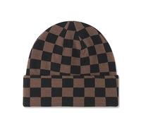 LumiSyne Beanie Gorros De Punto Hombre Mujer Patrón a Cuadros Tablero Ajedrez Doble Propósito Gorro con Puños y Slouch Beanie Tejido Doble Capa Gorro De Invierno Casquete Holgado Gorro para Outdoor