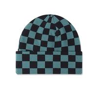 LumiSyne Beanie Gorros De Punto Hombre Mujer Patrón a Cuadros Tablero Ajedrez Doble Propósito Gorro con Puños y Slouch Beanie Tejido Doble Capa Gorro De Invierno Casquete Holgado Gorro para Outdoor