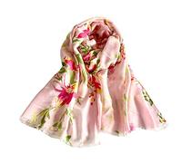 LumiSyne Bufanda De Algodón Mujer Estampado Floral Mariposas Tejido De Espiga Largo Suave Fulares Ligero Chal Pañuelo Protector Solar Estolas Primavera Verano Playa