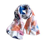 LumiSyne Bufanda De Algodón Mujer Estampado Floral Mariposas Tejido De Espiga Largo Suave Fulares Ligero Chal Pañuelo Protector Solar Estolas Primavera Verano Playa