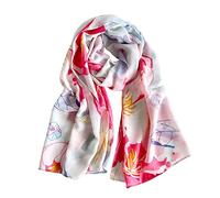 LumiSyne Bufanda De Algodón Mujer Estampado Floral Mariposas Tejido De Espiga Largo Suave Fulares Ligero Chal Pañuelo Protector Solar Estolas Primavera Verano Playa