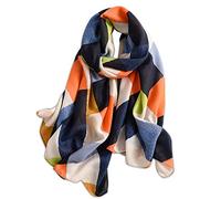 LumiSyne Bufanda De Primavera Mujer Niñas Suave y Delgado Fulares De Algodón Colores Mezclados Patrón De Alfabeto Geométrica Chales Estola Cálido De Moda