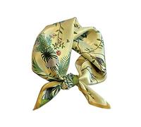 LumiSyne Bufanda De Satén De Seda Mujer Pequeño Pañuelo Cuadrado 53×53cm Tema Naturaleza Estampado De Flores Árboles Lindo Bandanas Transpirable Ligero Pañuelo De Cuello Banda Cabeza Para Cabello