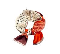 LumiSyne Bufanda De Seda Estrecha Flaco Larga Pañuelo De Cuello Vintage Geométrico Letras Estampado Patrón De Pintura Colorido Satén Bufanda Pequeña Banda Para El Cabello Banda Cabeza Pañuelo Cinta