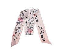 LumiSyne Bufanda De Seda Estrecha Mujer Chica Flaco Larga Pañuelo De Cuello Estampado De Flor Patrón Letras Estilo Artístico Romántico Fulares Satín Diadema Pañuelo Para El Pelo Pañuelo Cinta