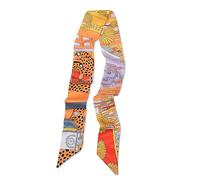 LumiSyne Bufanda De Seda Estrecha Mujer Chica Flaco Larga Pañuelo De Cuello Estampado Flores Árboles Patrón Letras Estilo Artística Retro Fulares Satín Pañuelo Para El Pelo Pañuelo Cinta Banda Cabeza