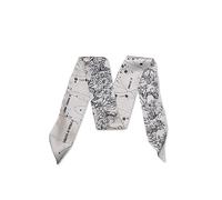 LumiSyne Bufanda De Seda Estrecha Mujer Chica Flaco Larga Pañuelo De Cuello Estampado Flores Árboles Patrón Letras Estilo Artística Retro Fulares Satín Pañuelo Para El Pelo Pañuelo Cinta Banda Cabeza