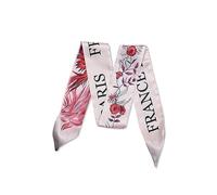 LumiSyne Bufanda De Seda Estrecha Mujer Chica Flaco Larga Pañuelo De Cuello Leopardo Estampado Animal Patrón Flores De Colores Fulares Satín Diadema Banda Para El Cabello Pañuelo Cinta