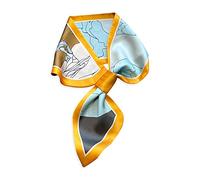 LumiSyne Bufanda De Seda Estrecha Mujer Diseño Fácil Tirar Para Atravesar Estilo Vintage Francés Flaco Larga Bufanda De Cuello Ligero Satén Bufanda Pequeña Decoración Pañuelo Banda Para El Cuello