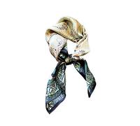 LumiSyne Bufanda De Seda Mujer Pañuelo Cuadrada 70×70cm Estampado Retro Patrón Geométrico Cadena Letras Ligero Satén Bufanda Pequeña Multifuncion Pañuelo Para Cabello Cuello Bandanas Banda Cabeza