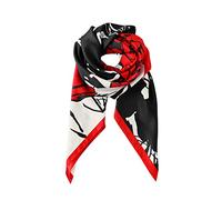 LumiSyne Bufanda De Seda Mujer Pañuelo Cuadrada Estampado De Rosas Bicolor 90x90cm Bandanas Ligero Banda Cabeza Para El Cabello Cuello Pañuelos Dormir