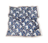 LumiSyne Bufanda De Seda Mujer Pañuelo Cuadrada Patrón Caballo Vintage Ligero Satén Bufanda Pequeña Multifuncion Pañuelo De Cuello Pañuelo Para Cabello Bandanas Pañuelo Cinta 53×53cm