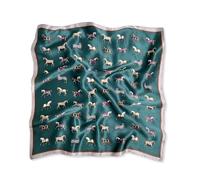 LumiSyne Bufanda De Seda Mujer Pañuelo Cuadrada Patrón Caballo Vintage Ligero Satén Bufanda Pequeña Multifuncion Pañuelo De Cuello Pañuelo Para Cabello Bandanas Pañuelo Cinta 53×53cm