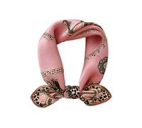 LumiSyne Bufanda De Seda Para Mujer Pañuelo Cuadrada Moda Leopardo Estampado Animal Seda De Morera Bufanda Pequeña Ligero Pañuelo De Cuello Cuadrado Multifunción Bandanas Banda Cabeza