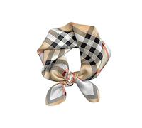 LumiSyne Bufanda De Seda Para Mujer Pañuelo Cuadrada Patrón Clásico De Cuadros Pata De Gallo Estampado Caballo Retro Suave Satén Bufanda Pequeña Decoración Bandanas Pañuelo Para El Cabello Cuello