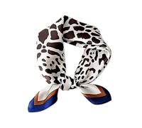 LumiSyne Bufanda De Seda Pura Mujer Pañuelo Cuadrada Estampado Animal Leopardo Patrón Ligero Suave Pequeño Pañuelo Cuello Banda Cabeza Para El Cabello